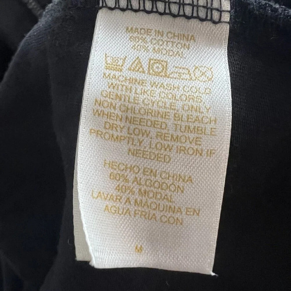 Kate Spade Women’s Short Bow Nightgown Cotton Size Medium Black White Trim - Picture 8 of 8